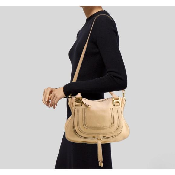 Chloe Medium Marcie Calfskin Leather Satchel - Picture 1 of 13